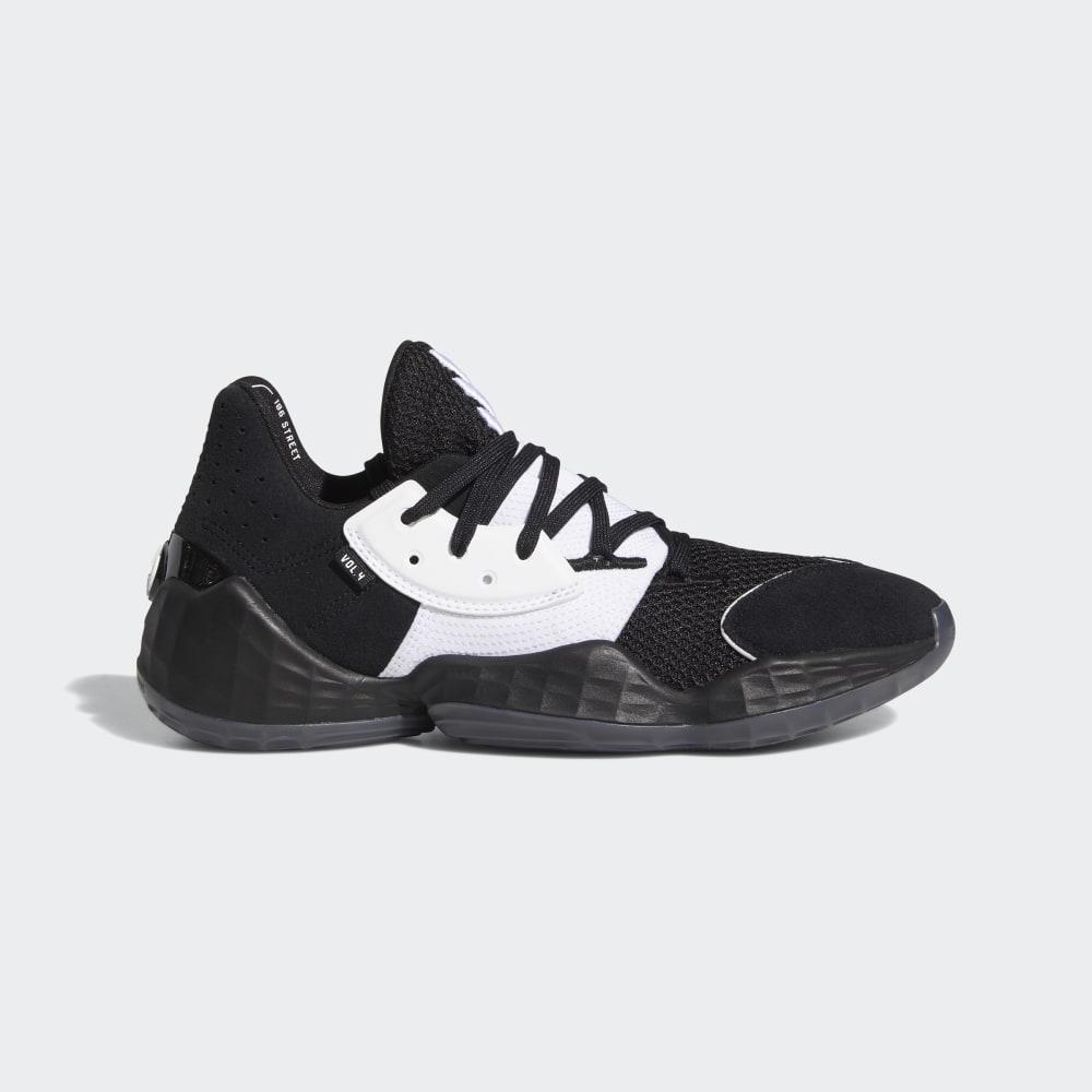 Adidas Men's Harden Vol. 4 Basketball Shoes Black/White/Black Ireland FV5597